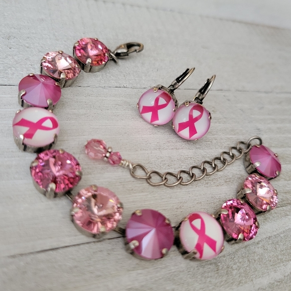 Awareness Ribbon Earrings in Antique Silver - Picture 9 of 9